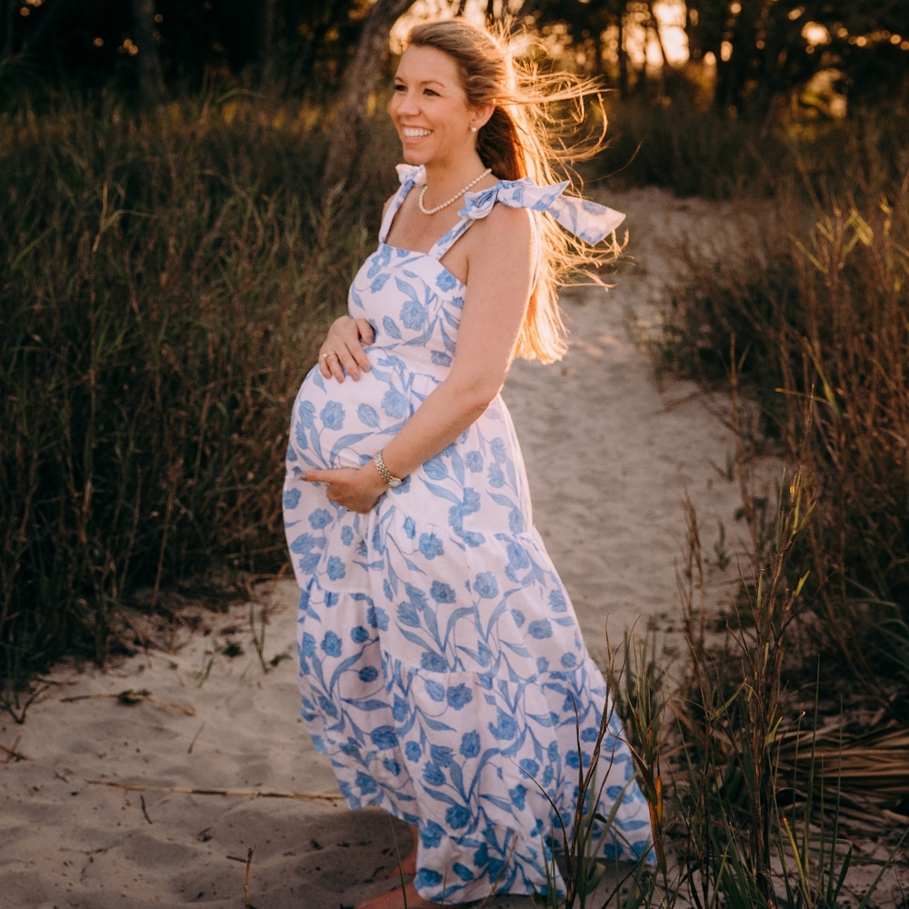 Emily McCarthy Bow Royalty Dress. Small. Tulip print